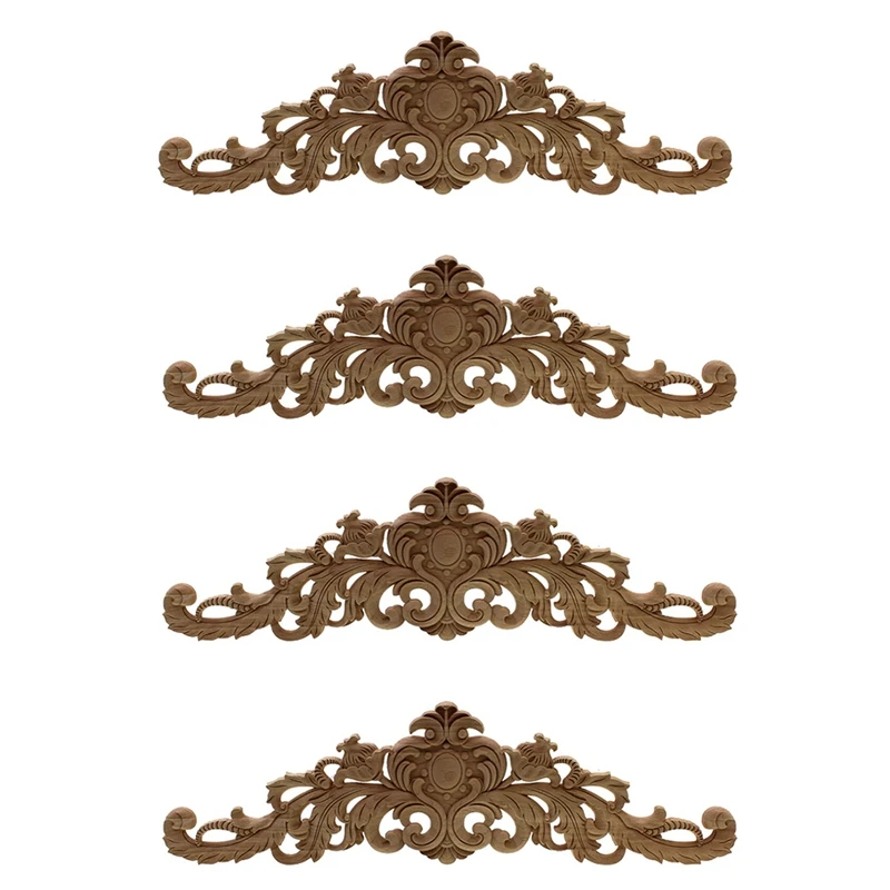 4X Carving Natural Wood Appliques For Furniture Cabinet Unpainted Wooden Mouldings Decal Vintage Home Decor 40X11x2cm 
4X Carving Natural Wood Appliques For Furniture Cabinet Unpainted Wooden Mouldings Decal Vintage Home Decor 40X11x2cm