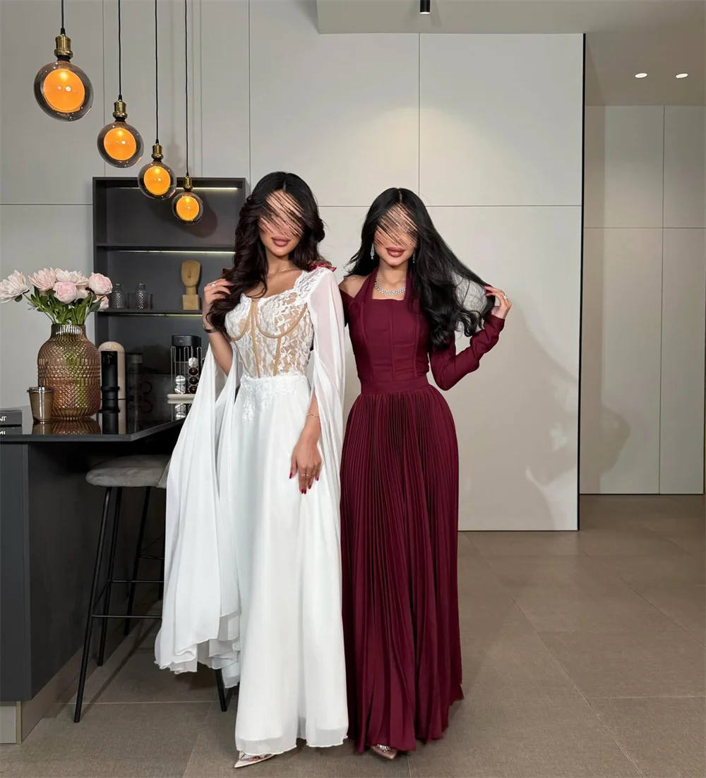 Sansa Customized Halter Neck Long Sleeve A-line Prom Dresses Floor-length Elegant Evening Dresses Simple Pleats Party Dresses 8 S555afb21ebd14a688055956df13cba9ee