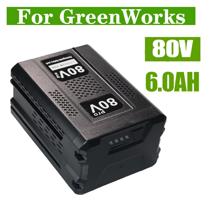 For Greenworks 6.0Ah 80V Max Replacement Li-ion Battery For GBA80150 GBA80200 GBA80250 GBA80300 GBA80400 Lawn Mower Tool Battery
For Greenworks 6.0Ah 80V Max Replacement Li-ion Battery For GBA80150 GBA80200 GBA80250 GBA80300 GBA80400 Lawn Mower Tool Battery