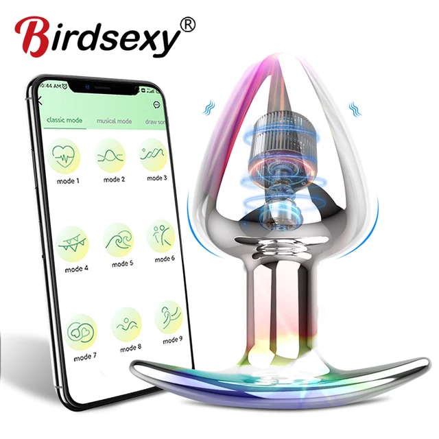 Vibromasseur avec application, gode, Plug Anal, jouet sexuel pour femme et homme, masseur de Prostate, télécommande, en acier inoxydable, Plug Anal, vibrateur, jouet pour adulte 1