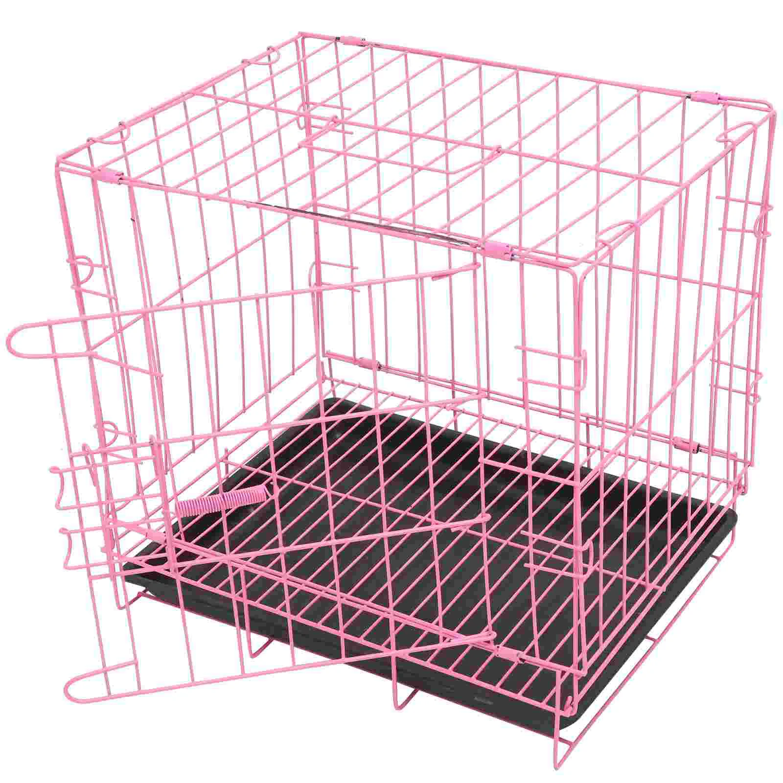

Kennel Folding Cage, 1 Pc Pets Crate Folding Metal Crate Foldable Single Cage|35x26x34cm