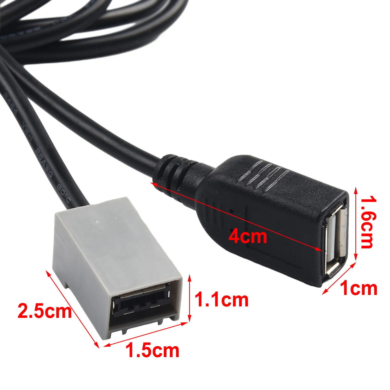 Female Cable Cable 60CM Fit 2008 Onwards For Accord For Honda/Civic For Odyssey Read Flash Drives USB2.0 Black
Female Cable Cable 60CM Fit 2008 Onwards For Accord For Honda/Civic For Odyssey Read Flash Drives USB2.0 Black