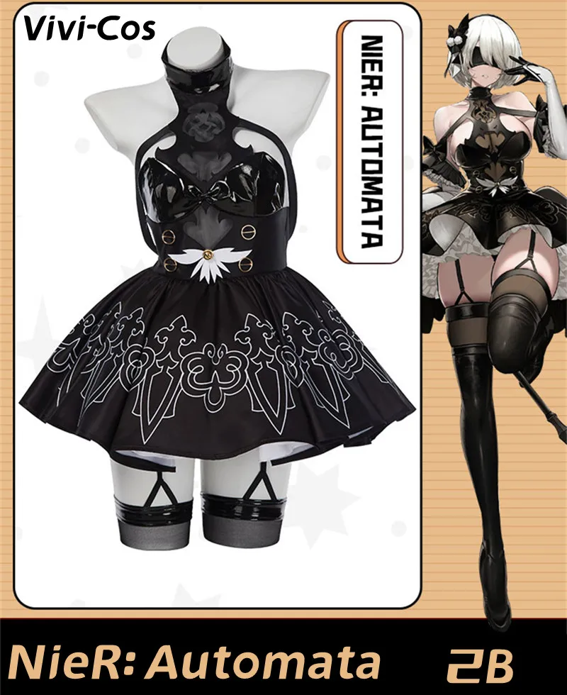 Vivi-Cos Game NieR:Automata 2B сексуальное платье, костюм для косплея, чёрный женский стиль, для ролевых игр, для Хэллоуина, карнавала, новая модель
Vivi-Cos Game NieR:Automata 2B сексуальное платье, костюм для косплея, чёрный женский стиль, для ролевых игр, для Хэллоуина, карнавала, новая модель