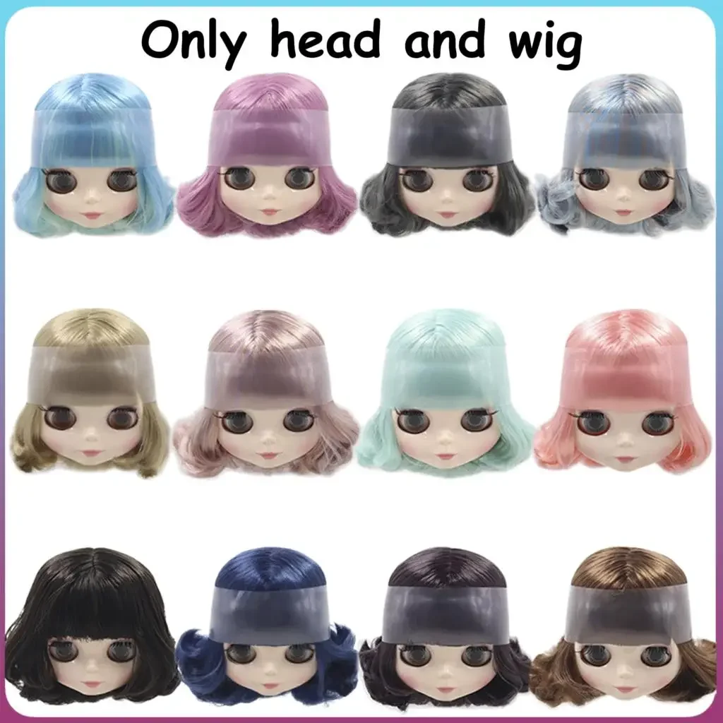 

ICY DBS Blyth 1/6 BJD OB24 Doll Head With Face Eyes Hair Wig Without Body Suitable For DIY Make up Azone