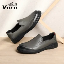 VOLO round leather shoes men's comfortable daily casual cover foot soft soles cowhide wear resistant dad shoes
VOLO round leather shoes men's comfortable daily casual cover foot soft soles cowhide wear resistant dad shoes