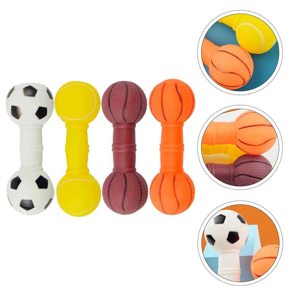 4 Pcs Barbell Dog Toy Pet Teeth Grinding Toys Puppy Biting Small Squeaker Doggie Cleaning Soft Fetch Play Pets
4 Pcs Barbell Dog Toy Pet Teeth Grinding Toys Puppy Biting Small Squeaker Doggie Cleaning Soft Fetch Play Pets
