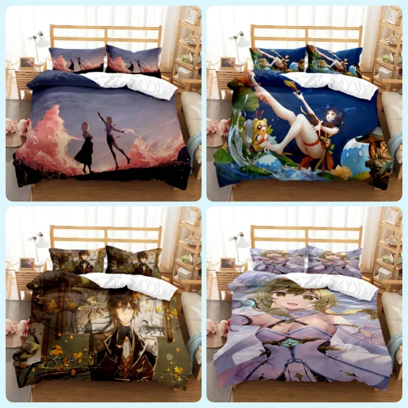Genshin Impact Animation Cartoon soft and comfortable Customizable comforter bedding sets bedding set luxury quilt cover
Genshin Impact Animation Cartoon soft and comfortable Customizable comforter bedding sets bedding set luxury quilt cover