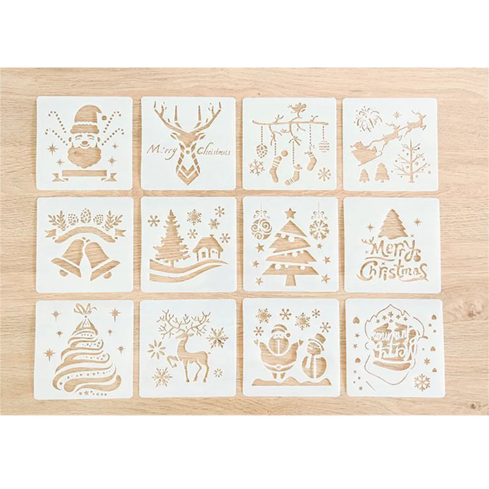 12pcs Christmas DIY Stencils Templates Hollow Santa Elk Drawing Stencils Painting Templates Tools for Children Student DIY
12pcs Christmas DIY Stencils Templates Hollow Santa Elk Drawing Stencils Painting Templates Tools for Children Student DIY