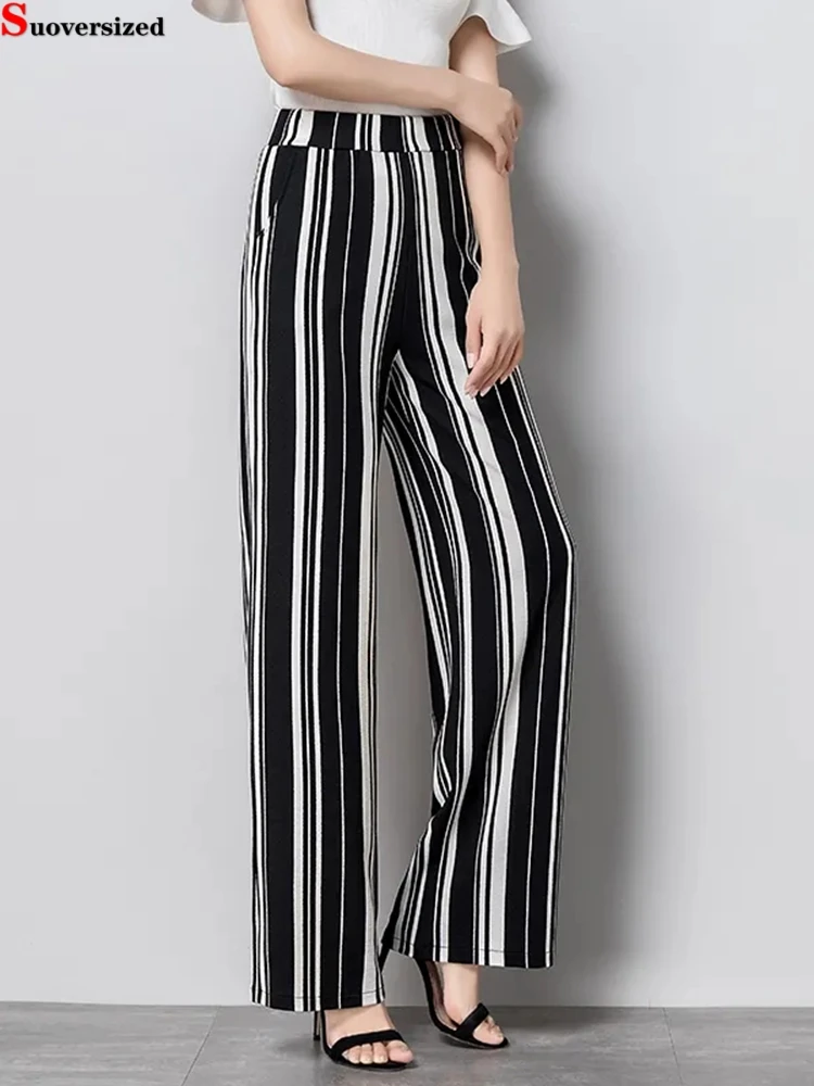 Casual High Waist Wide Leg Pants Striped Baggy Straight Pantalones Spring Summer Thin Trousers New Woman Fashion Spodnie
Casual High Waist Wide Leg Pants Striped Baggy Straight Pantalones Spring Summer Thin Trousers New Woman Fashion Spodnie