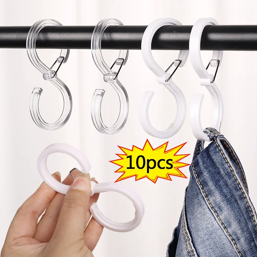 1/10pc Portable S-Shaped Hook with Buckle Multifunctional Kitchen Home Sturdy Organizer Lock Hook Plastic Hanger for Clothes
1/10pc Portable S-Shaped Hook with Buckle Multifunctional Kitchen Home Sturdy Organizer Lock Hook Plastic Hanger for Clothes