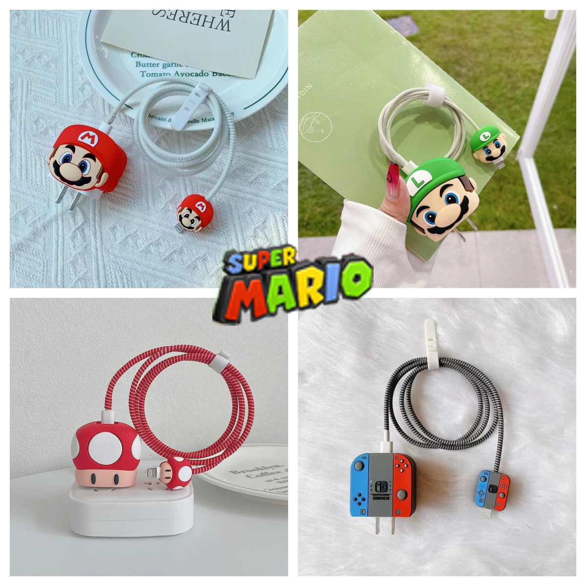 2024 Super Mario Cartoon Character Charger Data Cable Protection Cover for Apple Fast Charger Head 18/20w Cute 4-piece PVC Funny
2024 Super Mario Cartoon Character Charger Data Cable Protection Cover for Apple Fast Charger Head 18/20w Cute 4-piece PVC Funny