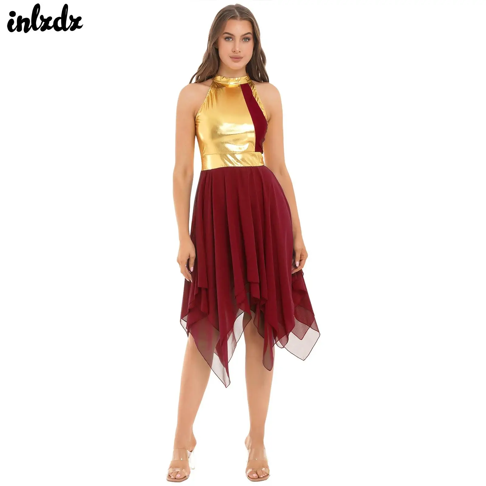 Женское платье-туника без рукавов, с асимметричным подолом 
Женское платье-туника без рукавов, с асимметричным подолом