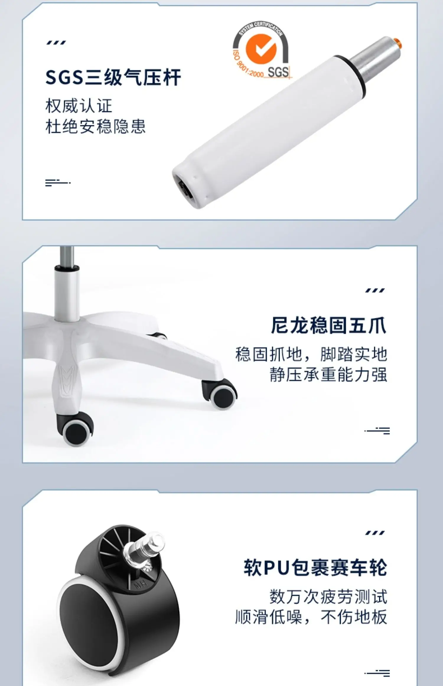 Blue Footrest Office Chair Ergonomic Pillow Aesthetic Kawaii Gaming Chair Luxury Girls Comfortable Sillas De Oficina Furniture Blue Footrest Office Chair Ergonomic Pillow Aesthetic Kawaii Gaming Chair Luxury Girls Comfortable Sillas De Oficina Furniture