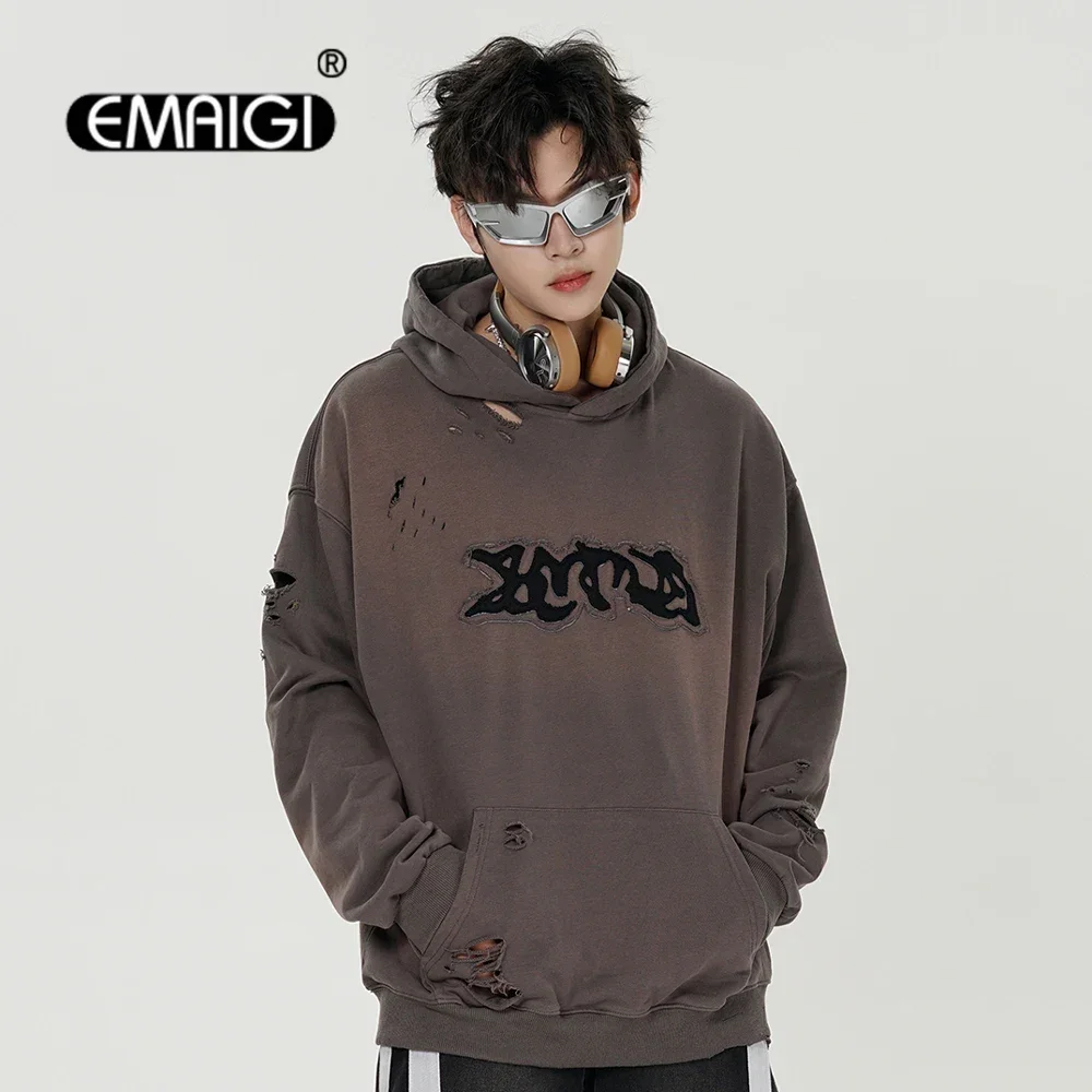 Spring Autumn Men Tie-dyed Ripped Distressed Loose Pullover Hooded Sweatshirt Women Hip Hop Oversized Hole Hoodie Sweatshirts
Spring Autumn Men Tie-dyed Ripped Distressed Loose Pullover Hooded Sweatshirt Women Hip Hop Oversized Hole Hoodie Sweatshirts