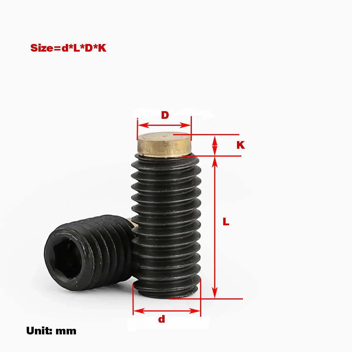 Grade 12.9 Carbon Steel/ 304 Stainless Steel Hex Socket / Slotted Copper Head Machine Screw / Stop Screw With Copper Head M3-M12
Grade 12.9 Carbon Steel/ 304 Stainless Steel Hex Socket / Slotted Copper Head Machine Screw / Stop Screw With Copper Head M3-M12