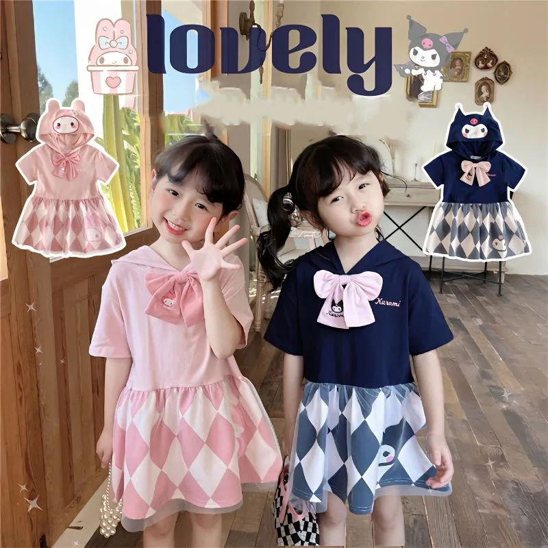 Kawaii Sanrio Kuromi My Melody Girls Dress 2023 New Summer Fashion 3D Cartoon Short Sleeve Hoodie Dress Princess Mesh Yarn Dress
Kawaii Sanrio Kuromi My Melody Girls Dress 2023 New Summer Fashion 3D Cartoon Short Sleeve Hoodie Dress Princess Mesh Yarn Dress