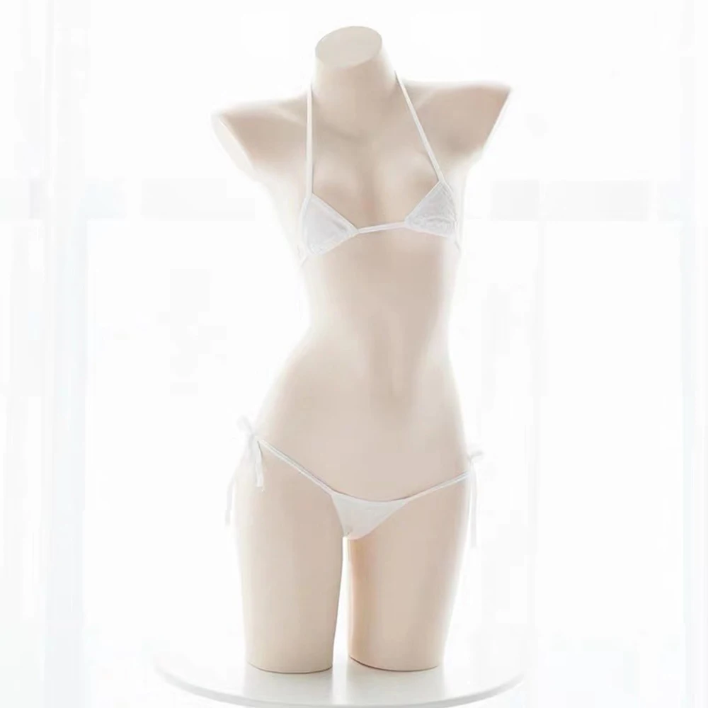 2PC Women Sexy Lingerie Pajamas Solid Colour Halter Strappy Mini Bra Lace-up Briefs Set Erotic Underwear Nightwear Outfit
2PC Women Sexy Lingerie Pajamas Solid Colour Halter Strappy Mini Bra Lace-up Briefs Set Erotic Underwear Nightwear Outfit