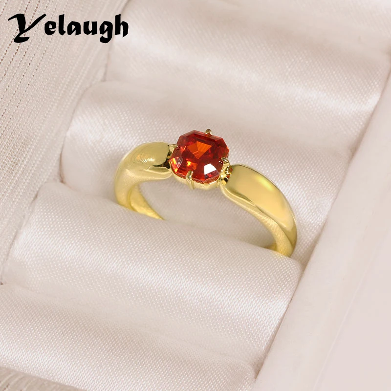 

Yelaugh 1 Carat Asscher Cut Red Gemstone Diamond Wedding Rings For Women 925 Sterling Silver SONA Simulated Zircon Promise Ring
