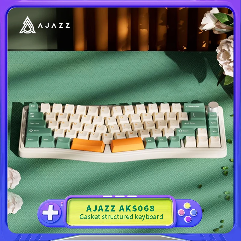AJAZZ AKS068pro Mechanical Keyboard Multifunctional Knob Three Mode RGB Hot Swap Wireless Gaming Keyboard VIA Gasket Keyboard
AJAZZ AKS068pro Mechanical Keyboard Multifunctional Knob Three Mode RGB Hot Swap Wireless Gaming Keyboard VIA Gasket Keyboard
