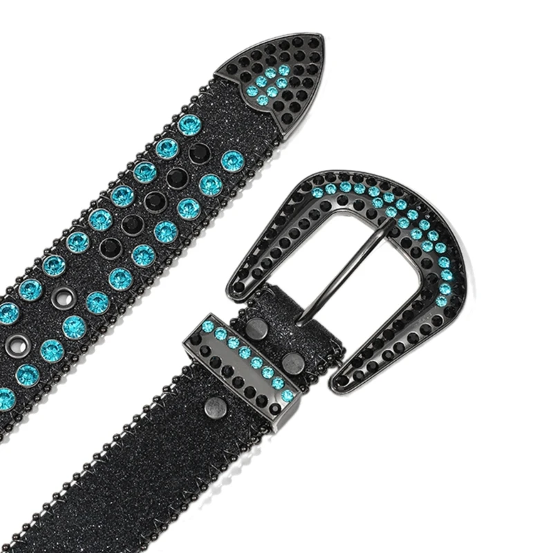 

Harajuku Waist Belt Shinning Buckle Belts for Woman Men Skull Decor Waist Strap for Jeans Dress