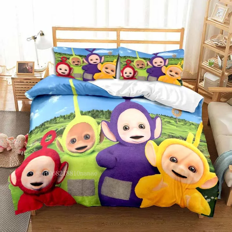 Kawaii T-Teletubbies-детский всесезонный Комплект постельного белья из 3 предметов одеяло комплект постельного белья пододеяльник двуспальное одеяло Чехол
Kawaii T-Teletubbies-детский всесезонный Комплект постельного белья из 3 предметов одеяло комплект постельного белья пододеяльник двуспальное одеяло Чехол