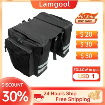 사이클링 양면 후면 랙 자전거 2 인 1 카모 트렁크 가방, 산악 도로 자전거 뒷좌석 패니어 팩, 수하물 캐리어, 자전거 가방 상품 이미지