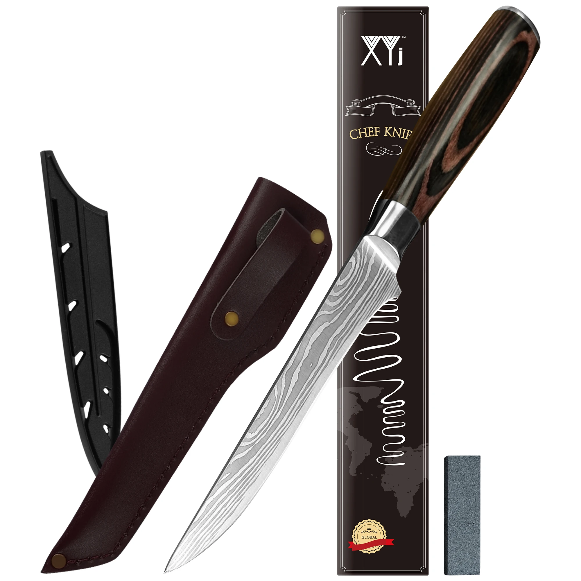 

Кухонные технические инструменты XYj, 6-Дюймовый Нож для обвалки рыбы из нержавеющей стали с чехлами для ножей