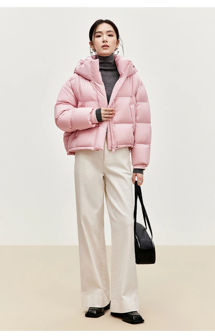 SENTUBILA Hooded Puffer Down Coat for Women 2024 Winter Lightweight Warmth 90% White Duck Down Short Jacket Outerwear W44Y55965 SENTUBILA Hooded Puffer Down Coat for Women 2024 Winter Lightweight Warmth 90% White Duck Down Short Jacket Outerwear W44Y55965