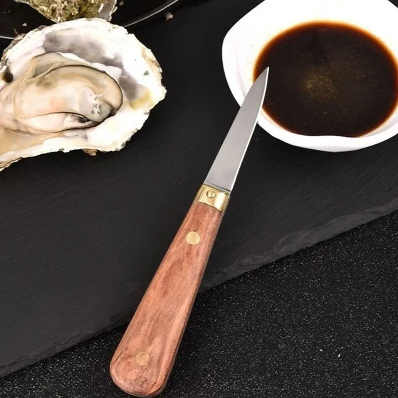 Stainless Steel Wooden Handle Oyster Knife For Seafood Scallop Shucking Knife Shell Opener Tools Oyster Knife
Stainless Steel Wooden Handle Oyster Knife For Seafood Scallop Shucking Knife Shell Opener Tools Oyster Knife
