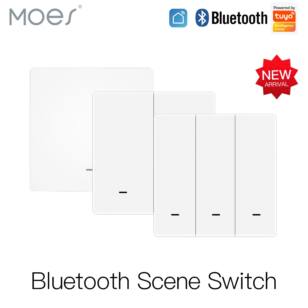 MOES Tuya Bluetooth Mesh Wireless Scene Switch Push Button Battery Powered Transmitter Scenario for Smart Devices 1/2/3Gang
MOES Tuya Bluetooth Mesh Wireless Scene Switch Push Button Battery Powered Transmitter Scenario for Smart Devices 1/2/3Gang