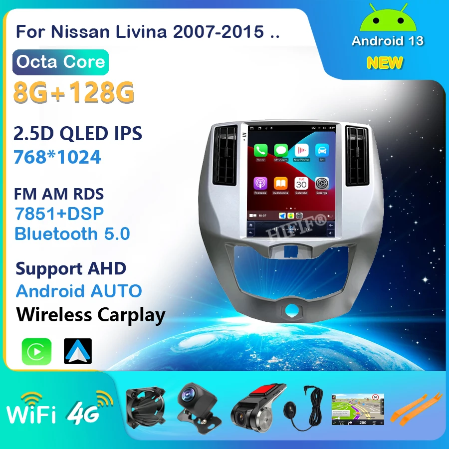 Android 13 Car Multimedia Player For Nissan Livina 2013 - 2020 Tesla Style Screen 2 Din Car Radio GPS Navigation Stereo Carplay
Android 13 Car Multimedia Player For Nissan Livina 2013 - 2020 Tesla Style Screen 2 Din Car Radio GPS Navigation Stereo Carplay