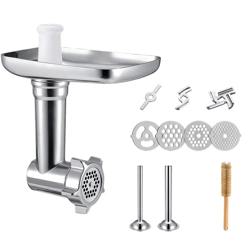 Food Grinder Attachment Slicer and Shredder Meat Stuffer for Stand Mixer Accessories
Food Grinder Attachment Slicer and Shredder Meat Stuffer for Stand Mixer Accessories