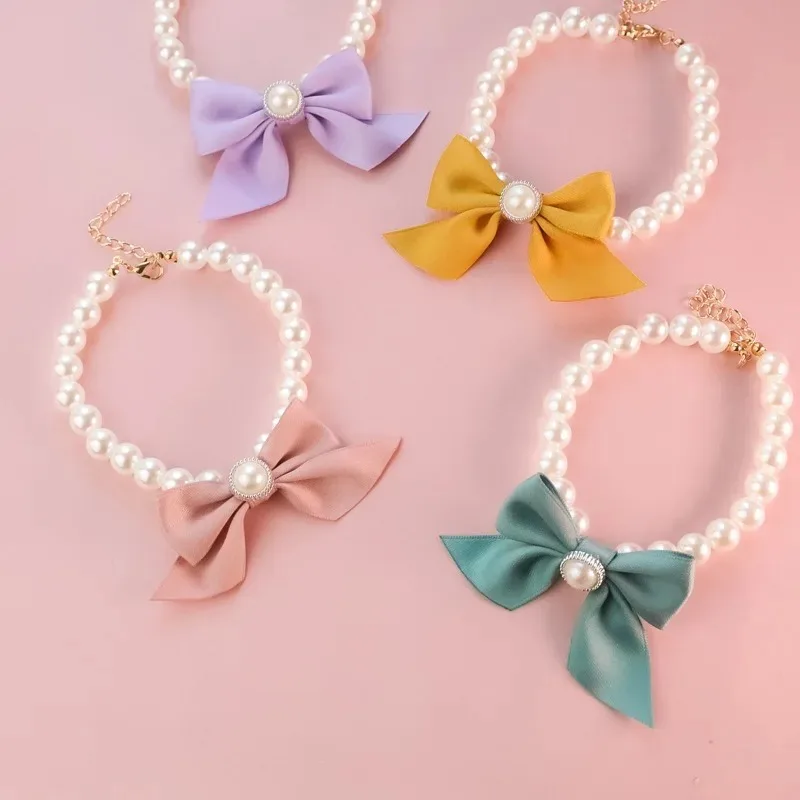 Dog Collar Cute Adjustable Kitten Dog Bell Necklace Jewelry Pearl Bow Pet Collar Elegant Party Dress Collar Pet Accessories
Dog Collar Cute Adjustable Kitten Dog Bell Necklace Jewelry Pearl Bow Pet Collar Elegant Party Dress Collar Pet Accessories