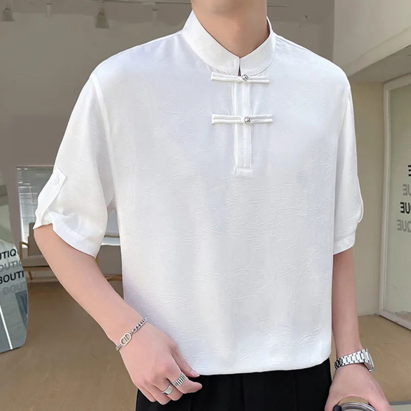 

White Black T Shirt Men Half Sleeve Tee High Quality Male Business Social T-shirt Streetwear Summer Party Tuxedo T Shirt Homme