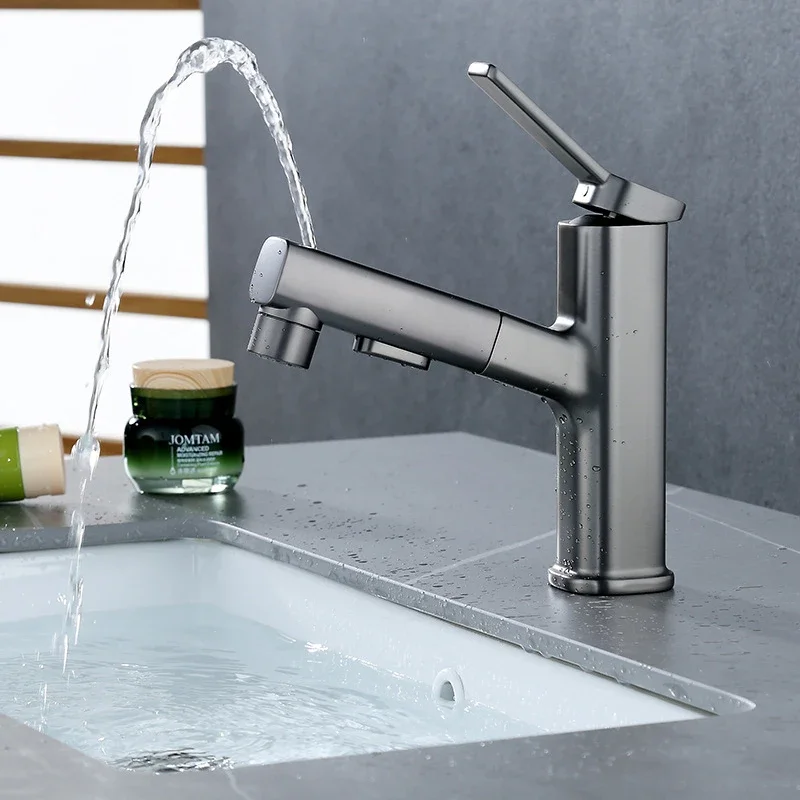 

Scalable Hot Cold Water Bathroom Faucet Washbasin Faucets Rotating Sink Mixer Tap Pull-out Basin Water Tap
