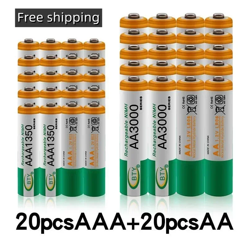 Rechargeable Battery 1.2V AA3000MAH+AAA1350MAH Nickel Hydrogen Battery Suitable for Computerclocksradiosvideogamesdigitalcameras 
Rechargeable Battery 1.2V AA3000MAH+AAA1350MAH Nickel Hydrogen Battery Suitable for Computerclocksradiosvideogamesdigitalcameras