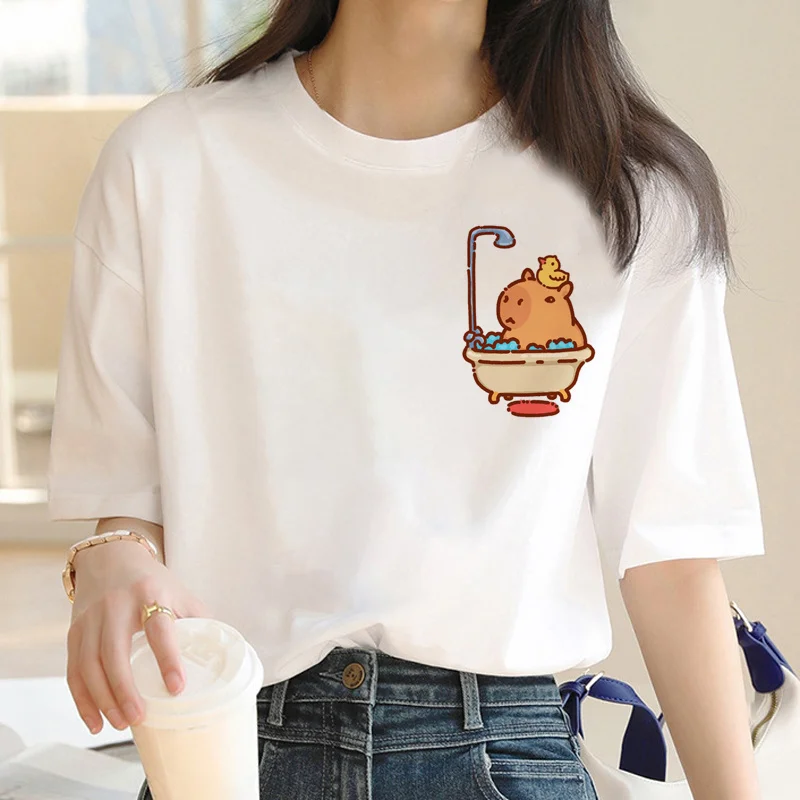 Capybara t shirt men streetwear japanese graphic t-shirt white t shirt couple clothes
Capybara t shirt men streetwear japanese graphic t-shirt white t shirt couple clothes