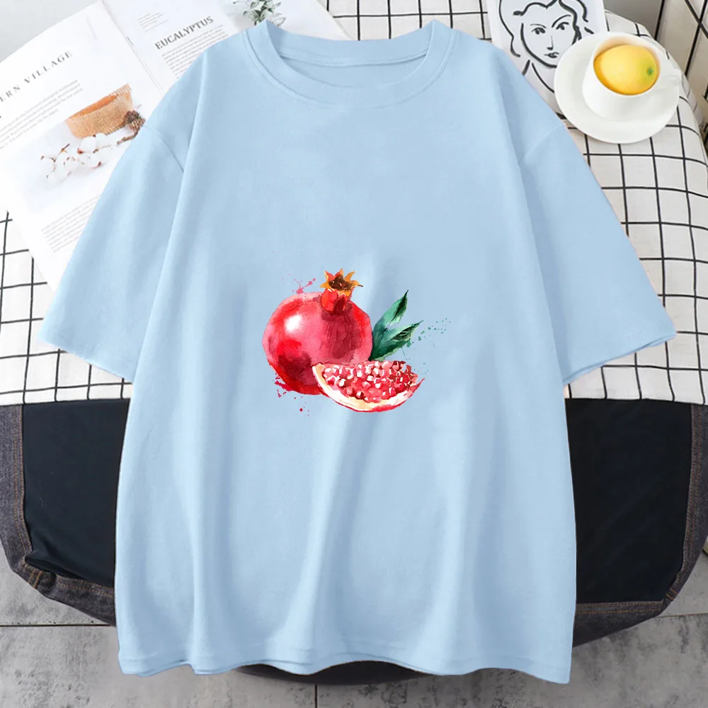 Fruit Pomegranate Print Women 100% Cotton T-shirts Tops Loose O-neck Tees Short Sleeve Female Casual Clothing 2023 Summer New
Fruit Pomegranate Print Women 100% Cotton T-shirts Tops Loose O-neck Tees Short Sleeve Female Casual Clothing 2023 Summer New