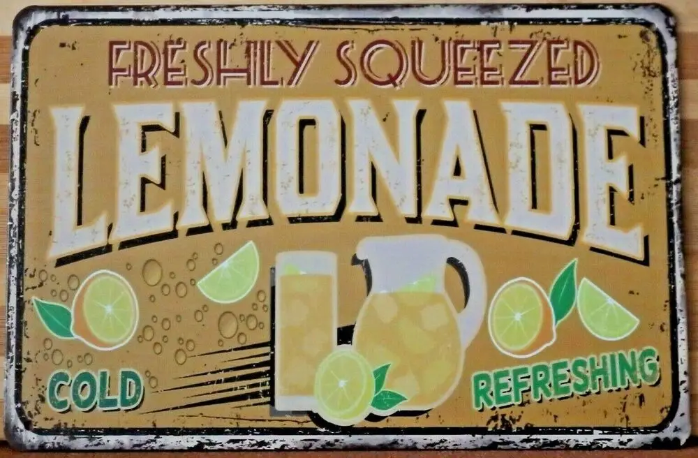 LEMONADE металлический жестяной знак винтажный Ретро-сарай гараж бар мужская пещера настенный налет
LEMONADE металлический жестяной знак винтажный Ретро-сарай гараж бар мужская пещера настенный налет