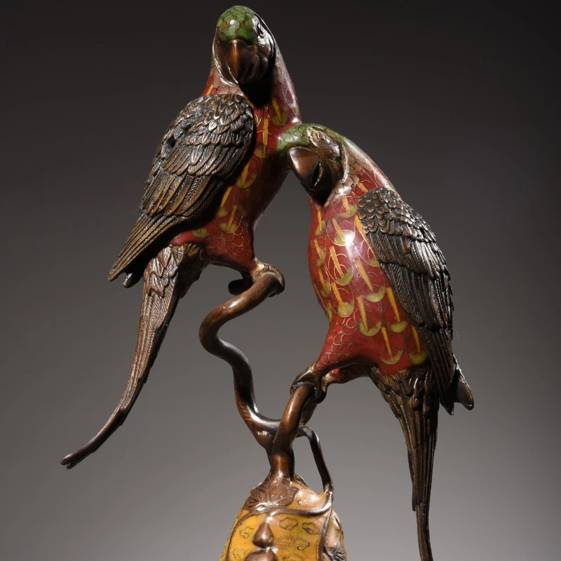 13" Tibetan Temple Collection Bronze Cloisonne Full of Fortune parrot statue a pair tread gourd incense burner Gather fortune
13" Tibetan Temple Collection Bronze Cloisonne Full of Fortune parrot statue a pair tread gourd incense burner Gather fortune