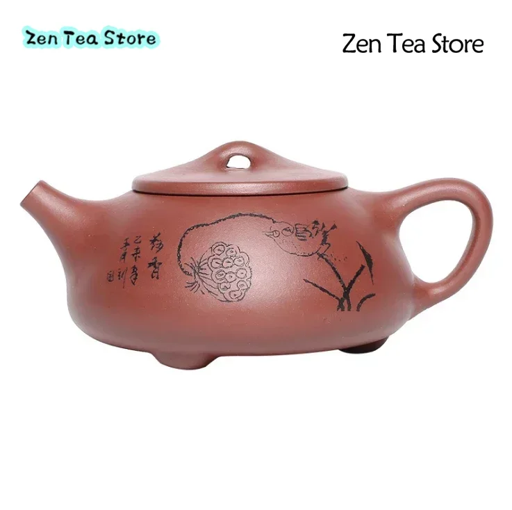 

Чайники из исинской сырой руды, 280 мл, чайники Zisha для здоровья, красивый чайник, Фиолетовый Глиняный чайный горшок, шариковый фильтр, чайный набор в подарок