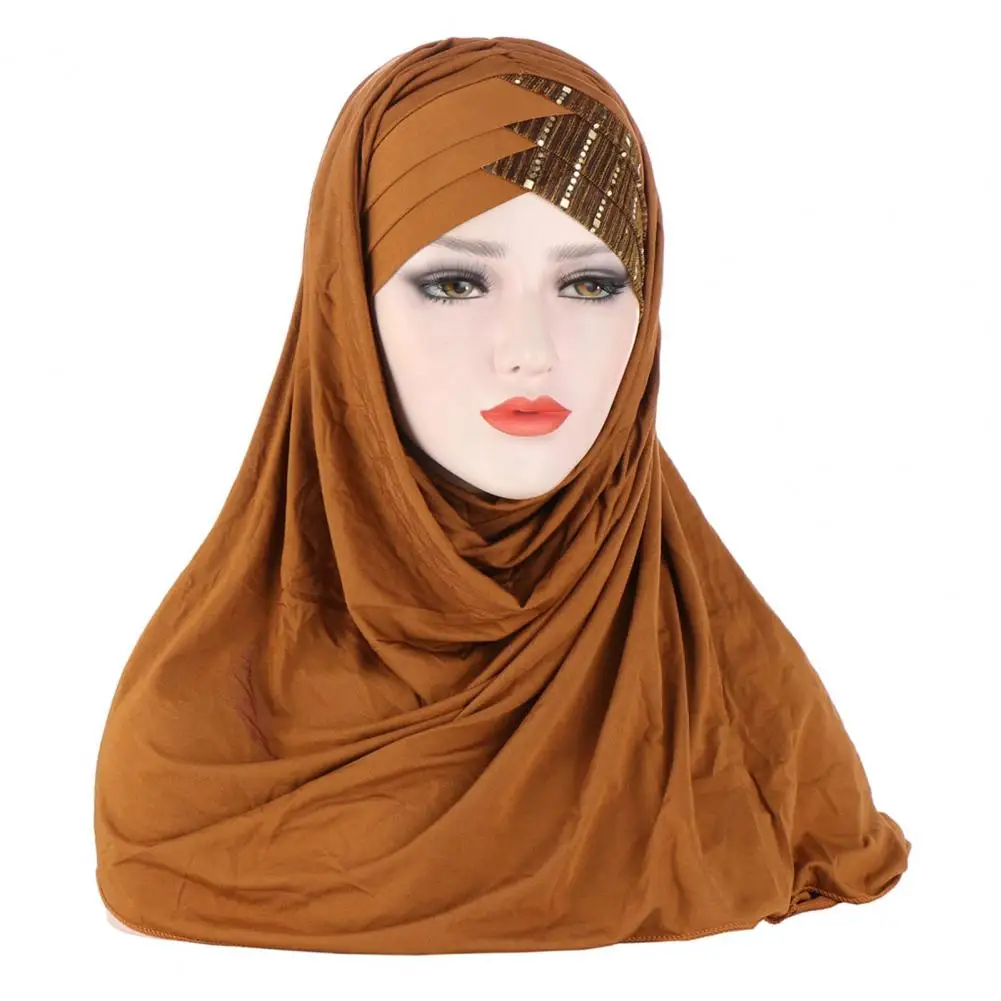 Forehead Cross Sequins 2 In 1 Muslim Hijab Women Elastic Band Headscarf Cap 8 Colors Hair Wrap Scarf Muslim Hat
Forehead Cross Sequins 2 In 1 Muslim Hijab Women Elastic Band Headscarf Cap 8 Colors Hair Wrap Scarf Muslim Hat