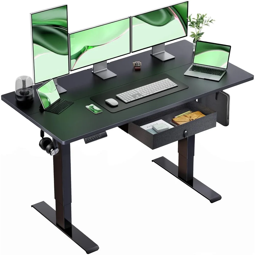 

Standing Desk with Drawer, 55x24 Inch Adjustable Height Standing Desk, Electric Stand up Desk, Sit Stand Home Office Desk,