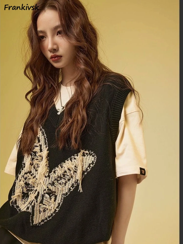 Unisex Sweater Vest Women Chic Tassel Design Ins Fashion Popular V-neck Spring Summer Harajuku Boyfriend Knitwear High Street
Unisex Sweater Vest Women Chic Tassel Design Ins Fashion Popular V-neck Spring Summer Harajuku Boyfriend Knitwear High Street