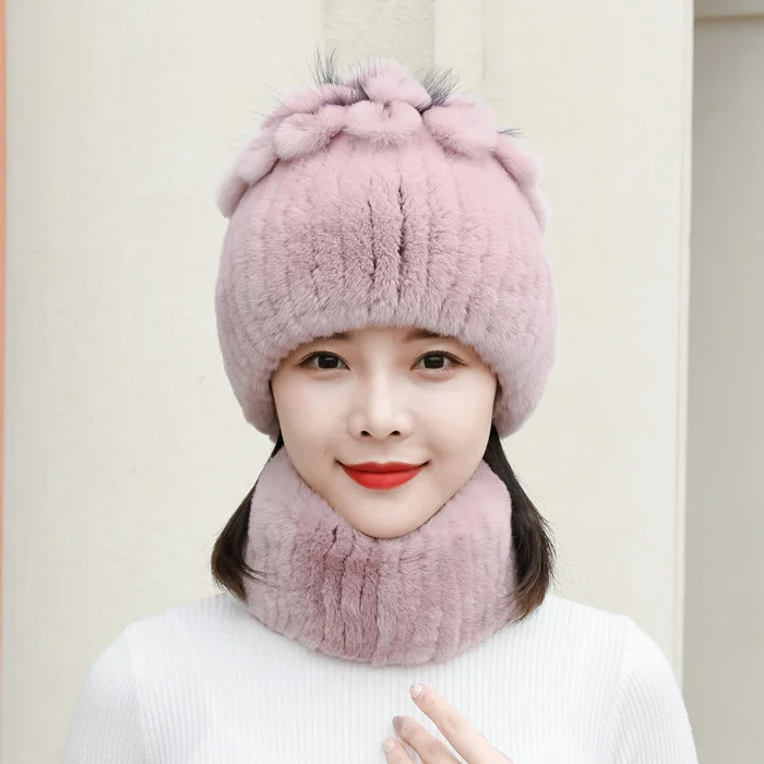 

Rex Rabbit Fur Cap Children's Autumn And Winter Ear Protection Cap Fashion Versatile Wool Cap Warm Thickened Fur Rabbit Fur Cap