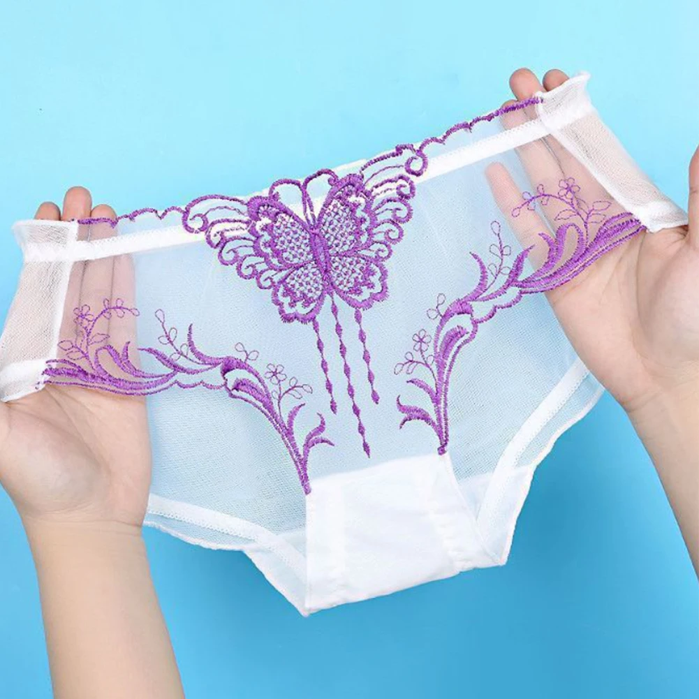 Women Sheer Panties Butterfly Embroidery Brief Ultra-Thin Lace Transparent Underwear See-Through Lingerie Seamless Briefs Tanga
Women Sheer Panties Butterfly Embroidery Brief Ultra-Thin Lace Transparent Underwear See-Through Lingerie Seamless Briefs Tanga