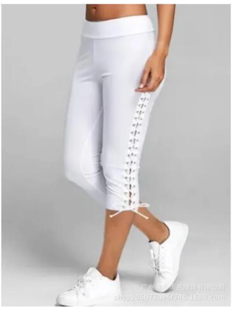 Summer Elastic Women Leggings Sporty Pants Run Hollow Out Bottoms Slim Pants Cross Bandage Leggings Lace Up Panatalones De Mujer
Summer Elastic Women Leggings Sporty Pants Run Hollow Out Bottoms Slim Pants Cross Bandage Leggings Lace Up Panatalones De Mujer