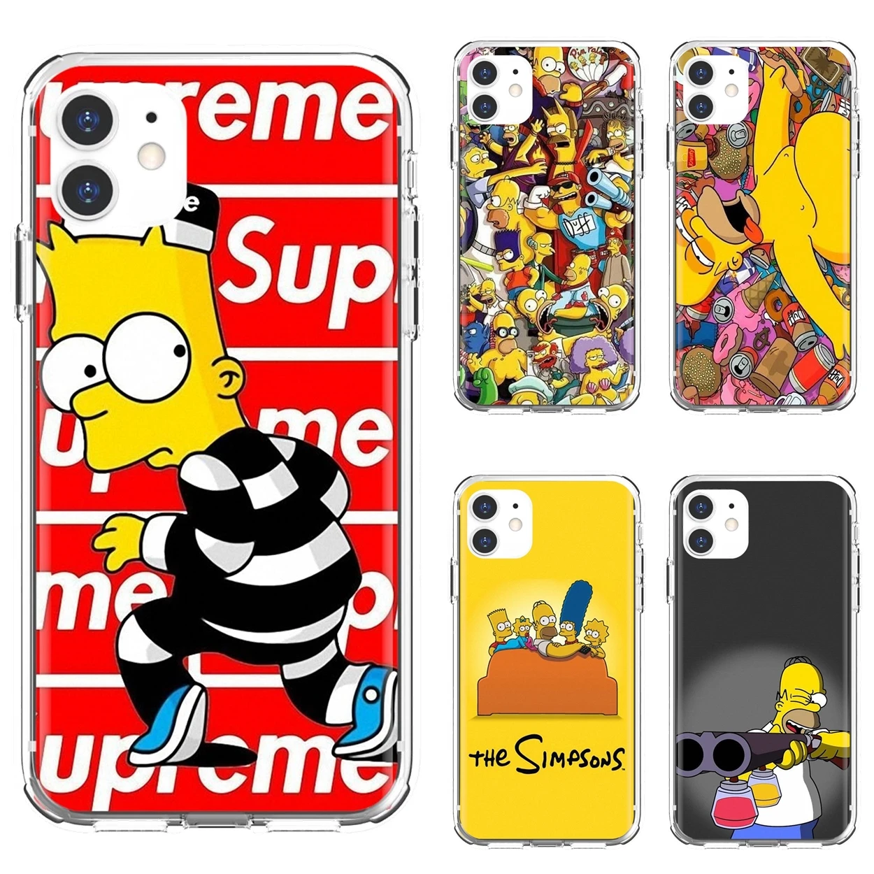 Для iPhone 10 11 12 13 Mini Pro 4S SE 5C 6 6S 7 8 X XR XS Plus Max 2020 Simpsons-дизайнерский дешевый силиконовый
