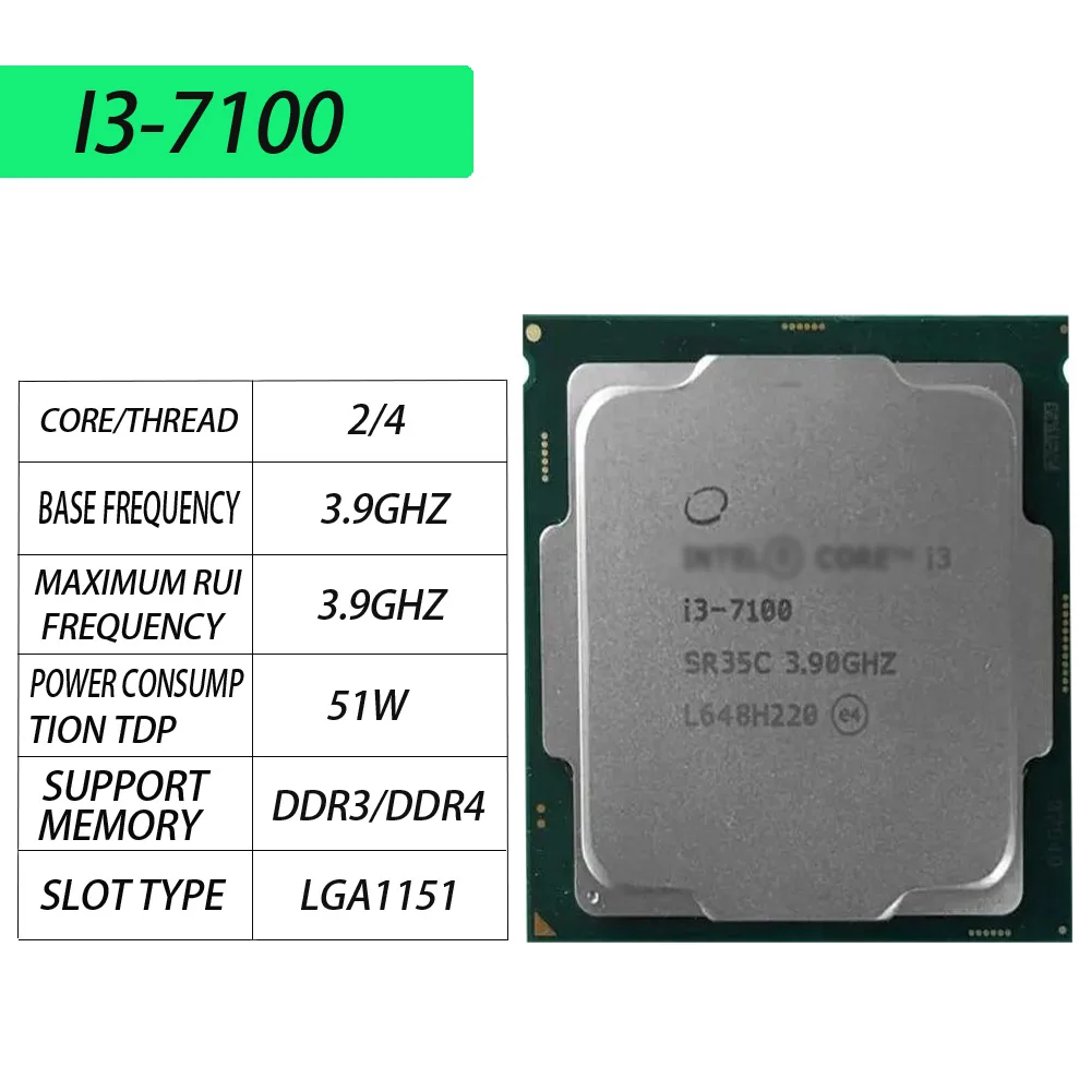 

The processor is used For Intel core i3 Whole series/ SR 3.7-3.8GHZ 51W/ slot LGA 1151