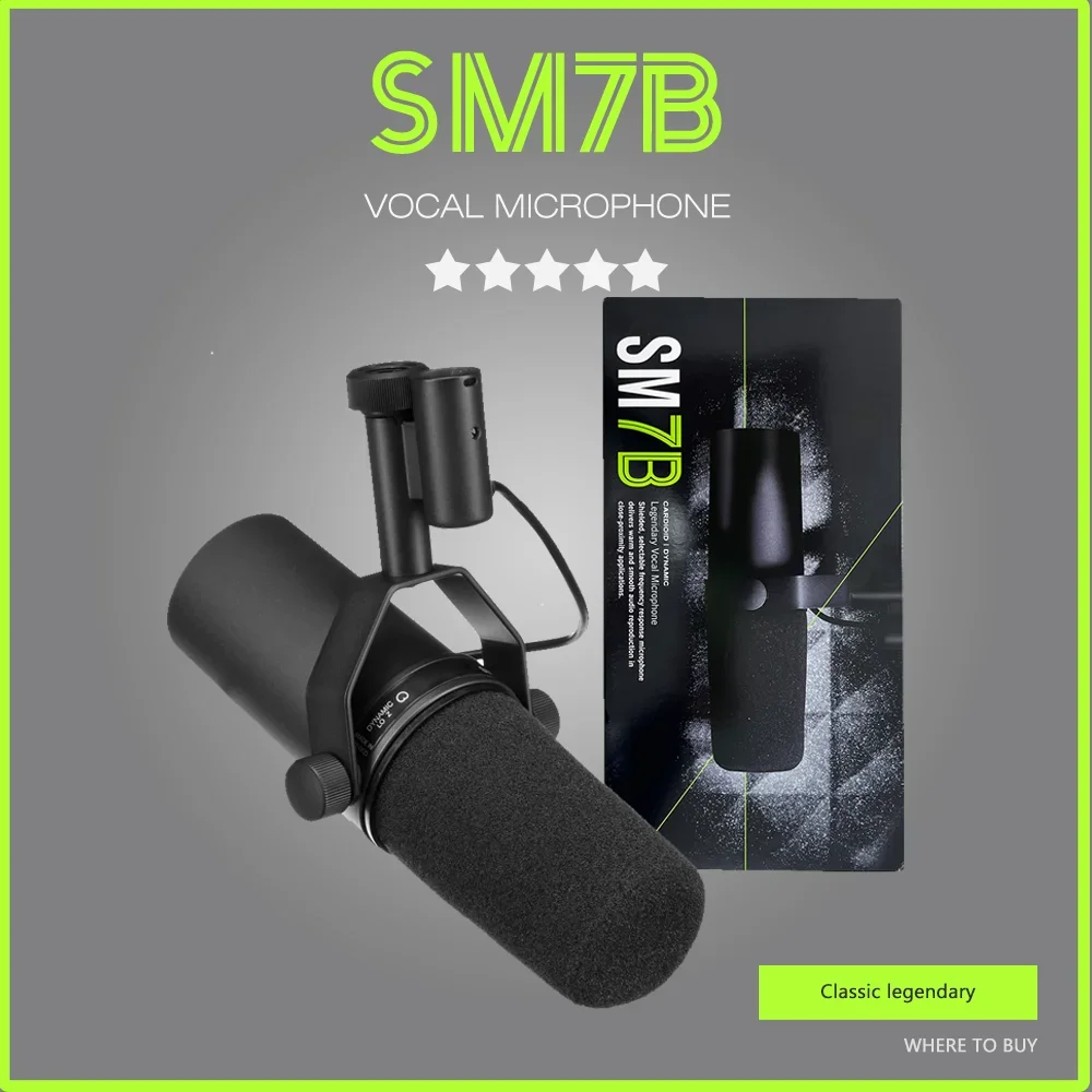 SUNNY SM7B Cardioid Dynamic Microphone Sm7b 7B Studio Selectable Frequency Response Mic for Live Stage Recording Podcasting
SUNNY SM7B Cardioid Dynamic Microphone Sm7b 7B Studio Selectable Frequency Response Mic for Live Stage Recording Podcasting